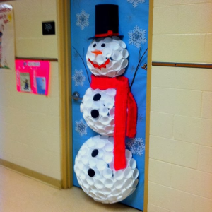 snowman door decoration